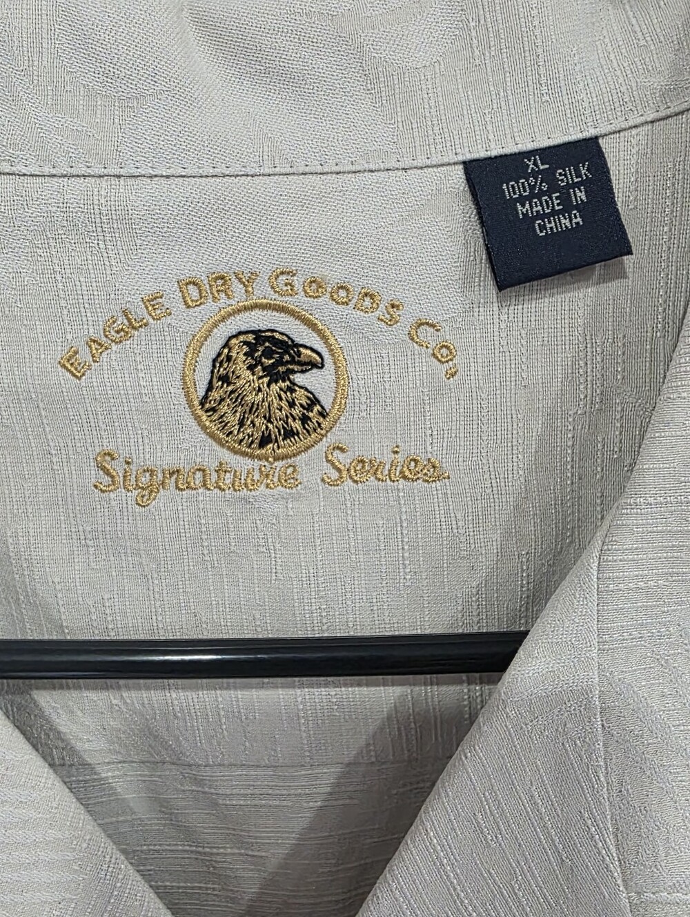 Men’s Short-Sleeve Button-Up Shirt - Cream - Picture 8 of 11